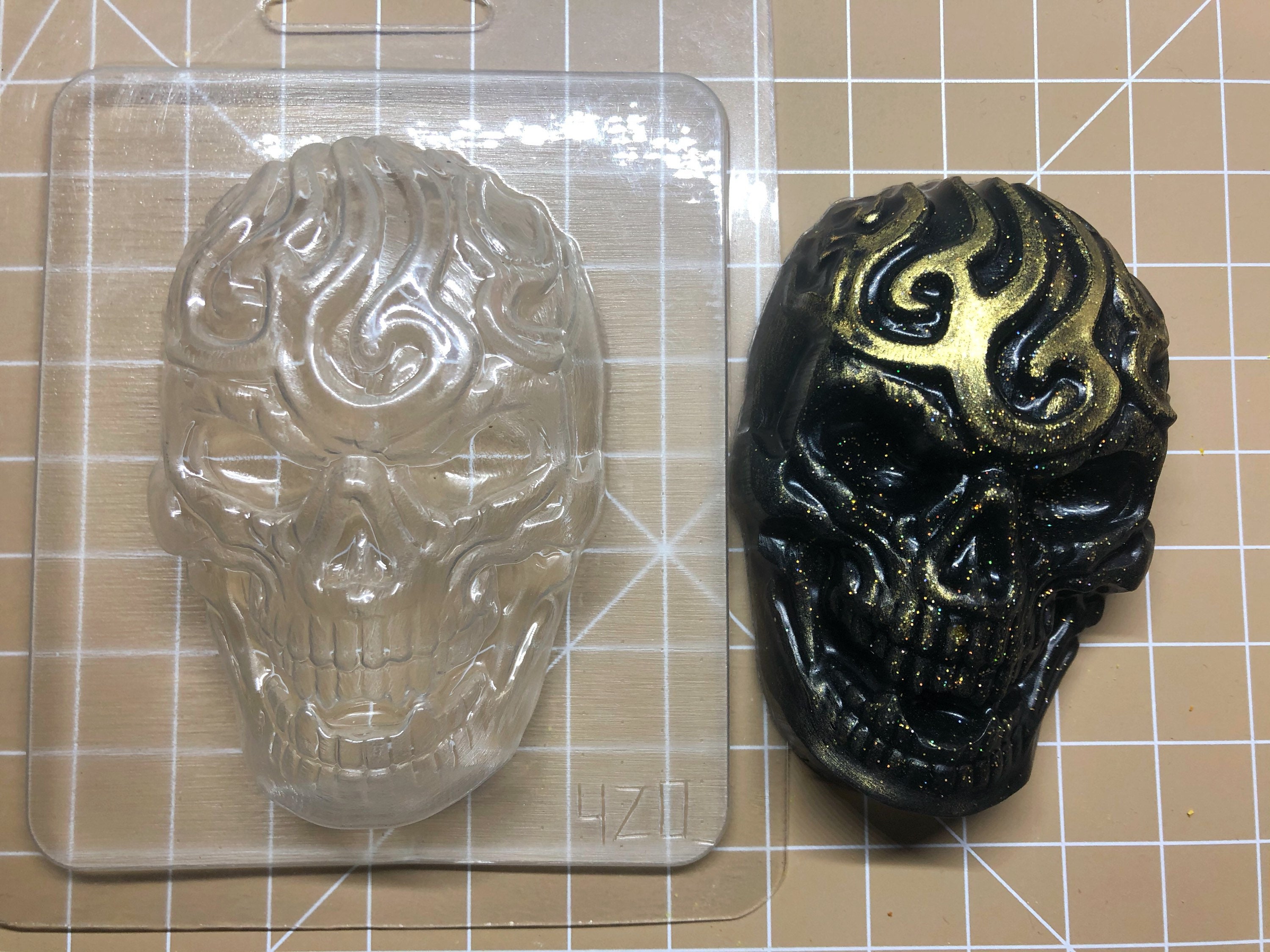 Skull Mold Resin Mold Halloween Mold Polymer Clay Mold Etsy