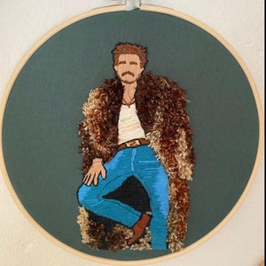 Fur Coat - Pedro Pascal Embroidery Pattern