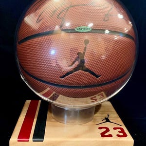 Michael Jordan Custom Hardwood Basketball Display Case - (Basketball NOT Included)
