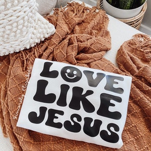 Love like Jesus sweatshirt, unisex, uplifting apparel, faith based, inspire, Christian apparel image 3