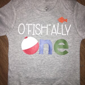 OFISHALLY One Shirt One. fishing theme for birthday party fishing bobber Set of Shirts for Kids, Babies, and Adults Custom image 9