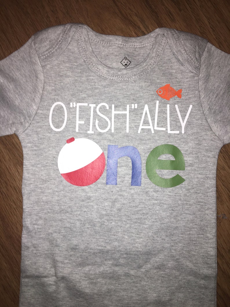 OFISHALLY One Shirt One. fishing theme for birthday party fishing bobber Set of Shirts for Kids, Babies, and Adults Custom image 9