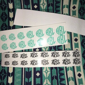 FREE suprise monogram decal Monogram Nail Decals Choose Color Monogram your fingers and Toes Monogram everything image 2