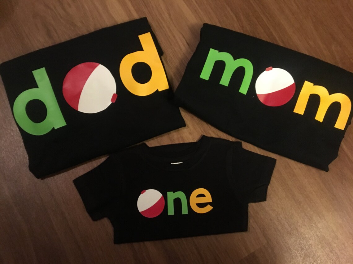 One Shirt One Family Shirts Fishing Theme Birthday Etsy