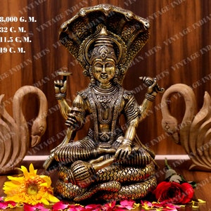 Vishnu Brass Idol Vishnu Statue Vishnu Idol Vishnu Bhagwan Moorti Laxmi