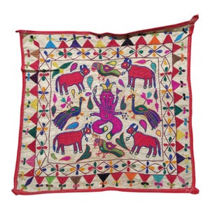 Antique Kutch embroidery Ganesh sthapna wall hanging Indian embroidery wall hanging
