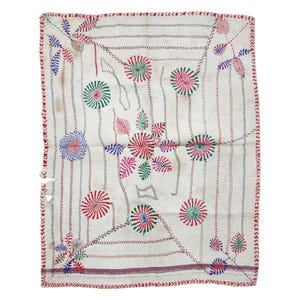 Antikes Vintage Kantha Baby gequiltet bestickt Kantha aus Westbengalen 1930er Jahre