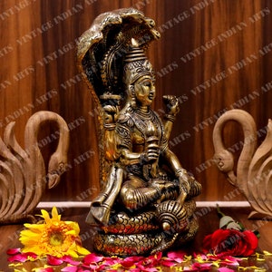 Vishnu Brass Idol Vishnu Statue Vishnu Idol Vishnu Bhagwan Moorti Laxmi
