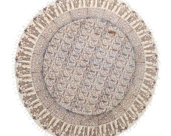 Blocco di legno antico Kalamkari stampato