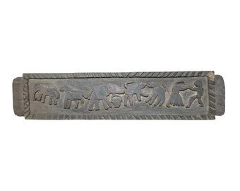 Decorative Wooden Santhal panel, wedding palanquin Rahi Santhal, Central India