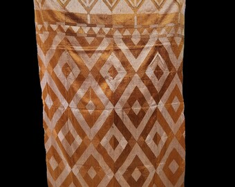 Phulkari panel Embroidered with Floss-Silk on Handwoven cotton,From West Pakistan,Punjab India