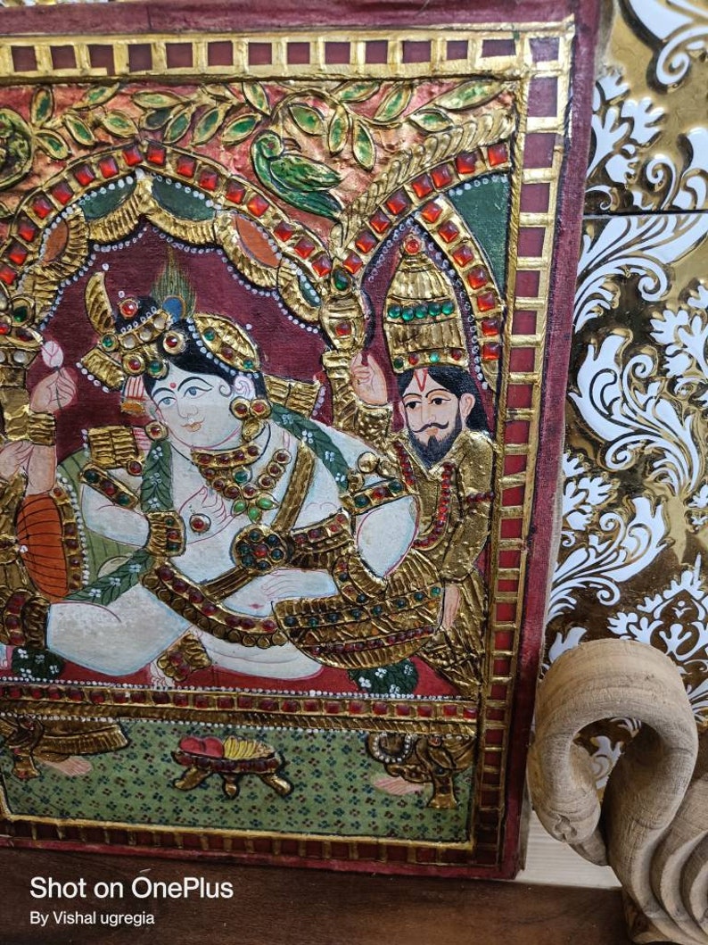 Tanjore Painting Indian Painting Tanjore Art Small Size 12 Inch by 16