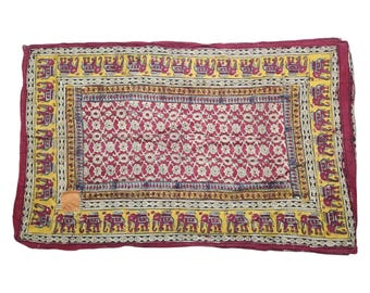 Blocco di legno antico Kalamkari stampato