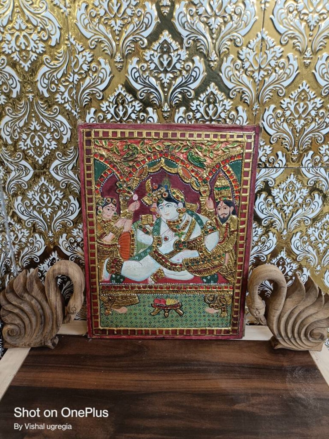 Tanjore Painting Indian Painting Tanjore Art Small Size 12 Inch by 16