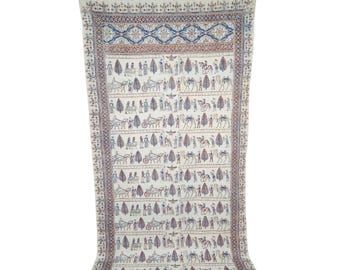 Blocco di legno antico Kalamkari stampato