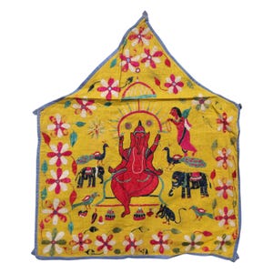 Antique Kutch embroidery Ganesh sthapna wall hanging Indian embroidery wall hanging