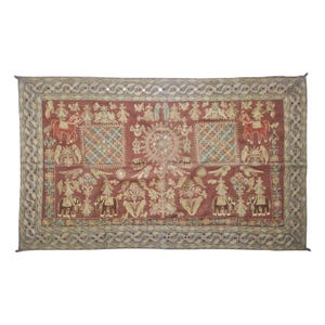 vintage kutch Embroidery wall hanging  Ethnic India Kutch Gujarat Tapestry Antique India embroidery