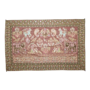 vintage kutch Embroidery wall hanging  Ethnic India Kutch Gujarat Tapestry Antique India embroidery