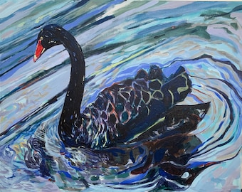 The Lonely Black Swan Giclee print
