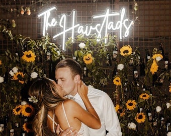 Wedding Neon Sign - Couples Name Sign - Custom Neon Sign - Livingroom Neon Signs - Names Neon Sign - Last Name Neon Sign - Wedding Name Sign