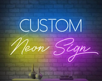 Créez votre propre enseigne au néon personnalisée : nom de mariage, néon avec logo, néons, néon pour chambre à coucher, enseigne de bar personnalisée, néon personnalisé fait main