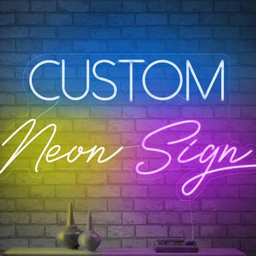 Create Your Own Custom Neon Sign Wedding Name Logo Neon Etsy