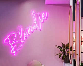 Blondie neon sign, Beauty Salon Neon Sign, Salon Business Logo Sign, Custom LED Neon Sign, Salon Neon Light Sign, Beauty Salon Decor Sign