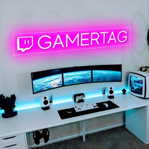 Personalized Game Tag Neon Sign, Username Neon Sign, Custom Game Nickname Sign, Gift for Him, Gamer Gift, Gaming Gift, Husband Gift, Gamer