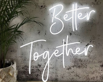 Better Together Wedding Neon Sign, Boho Wedding Neon Sign, Wedding Backdrop, Neon Party Sign, Wedding Decor, Modern Wedding, Wedding Gift