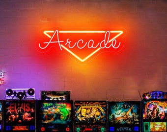 Arcade Neon Sign, Custom Neon Sign, Neon Sign Bedroom, Retro Arcade Neon Sign, LED Neon Light, Man-cave LED Sign, Game neon sign, Gamer
