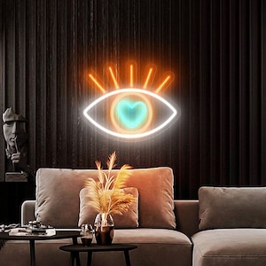 EYE Custom Neon Sign Light Office Living Room, Neon sign wall art, Neon sign wall decor holiday decor, bedroom wall art, home decor