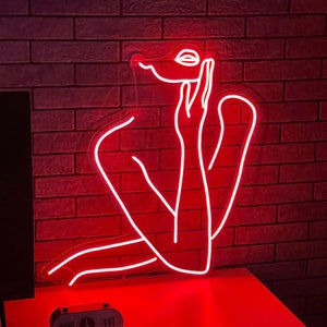 Body Woman Neon Sign, Girl Body Neon Sign, Lady Neon Sign, Woman Body Wall Art, Beauty neon, Neon Sign Bedroom, Beauty salon sign