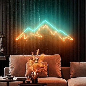 Mountain neon sign,Mountain led sign,Mountain wall art neon,Led neon sign wall decor,Neon sign bedroom,Neon light sign for wall decor