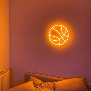 Bedroom neon sign &quot;Basketball&quot;, Basketball neon sign, Neon sign, Neon sign bedroom, Basketball neon