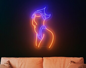 Lady neon sign, Body neon sign, Woman body neon sign, Woman body wall decor, Lady neon sign, Neon sign bedroom girl, Led neon sign