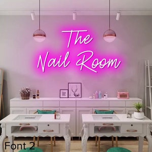 The Nail Room Neon Sign, Nails Neon Sign Wall Decor, Party Sign, Custom Neon Sign, Nails Salon Neon Sign Light, Led Neon Sign, Beauty neon