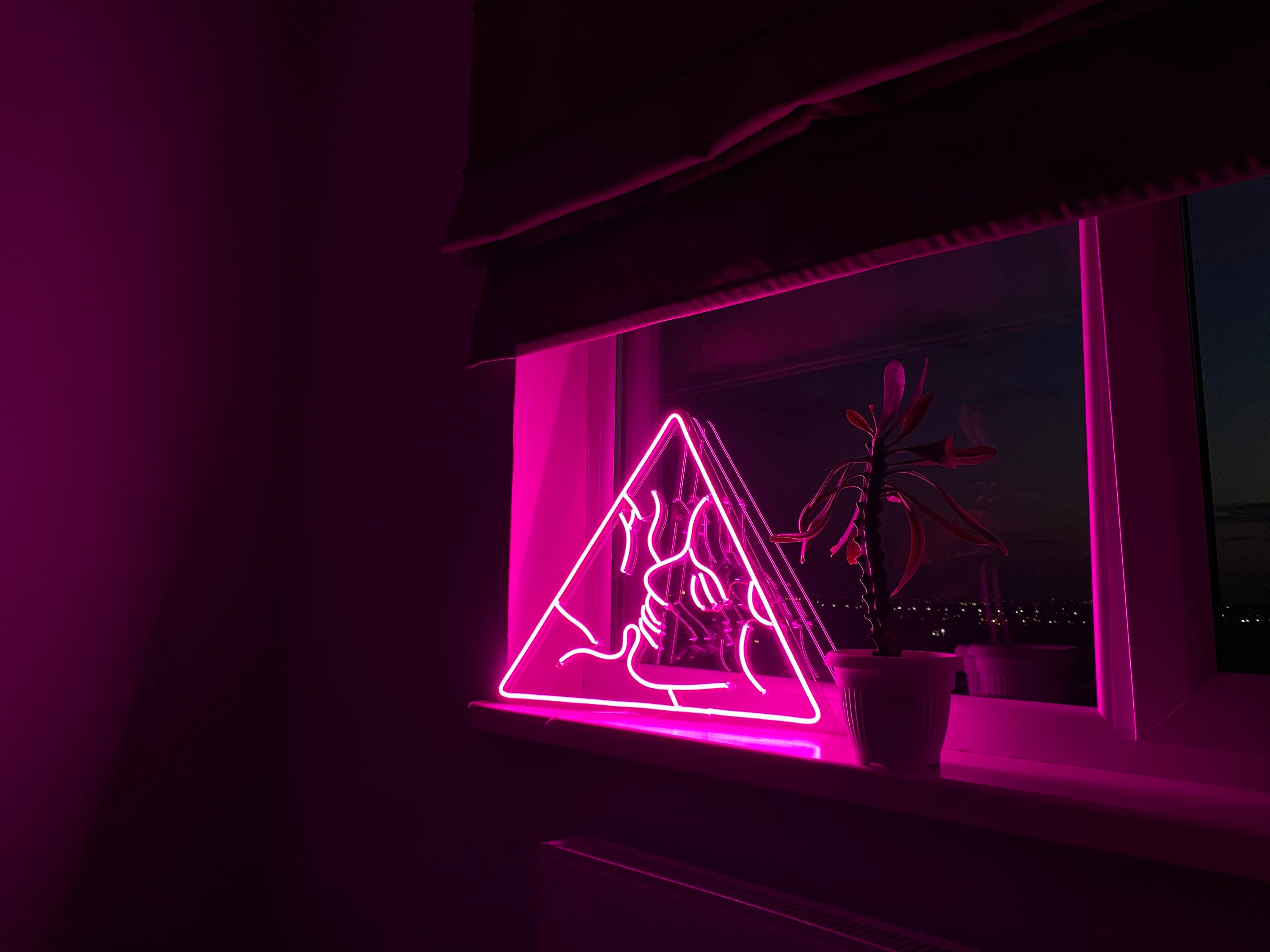 Pink Neon Bedroom Sign
