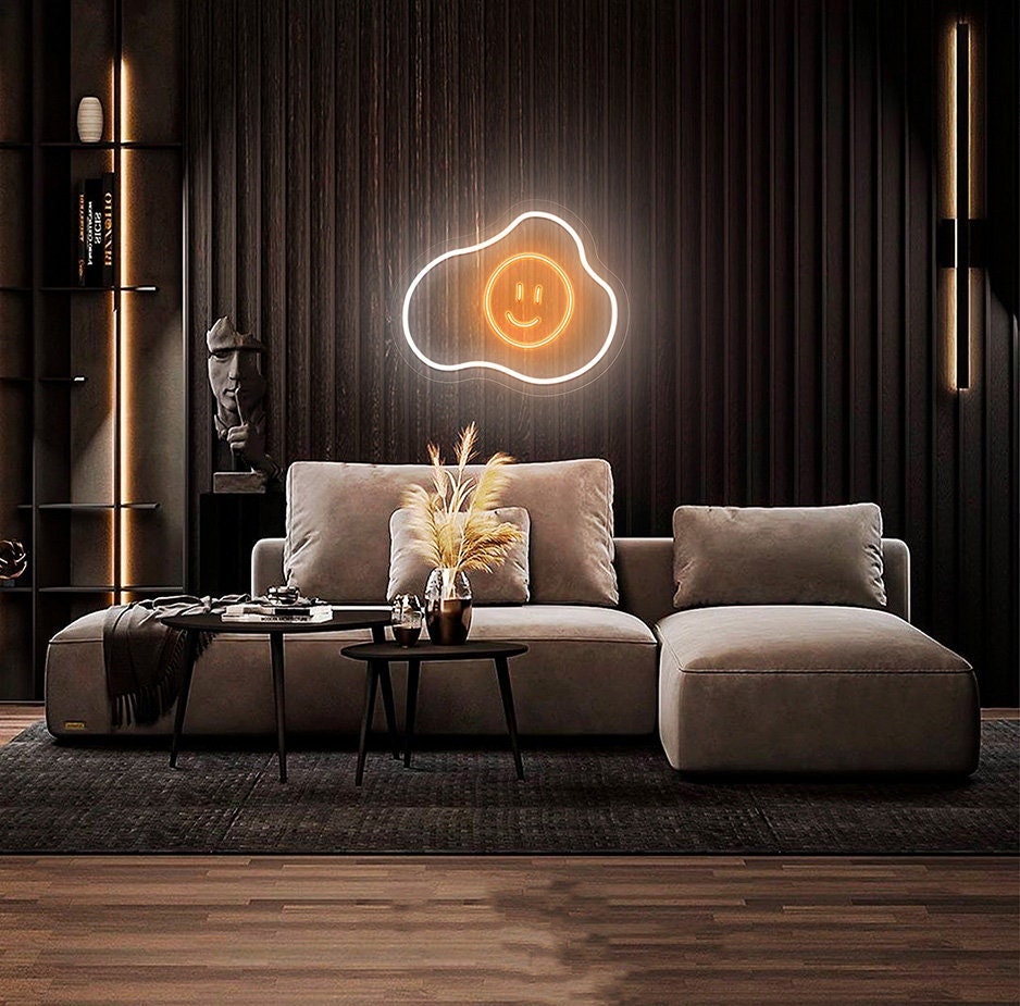 Fried Egg Neon Sign Custom, Cute LED Neon Light Room Decor Aesthetic, Led Lights Funny Kids Room Decor, Neon Lights Personalized Gifts