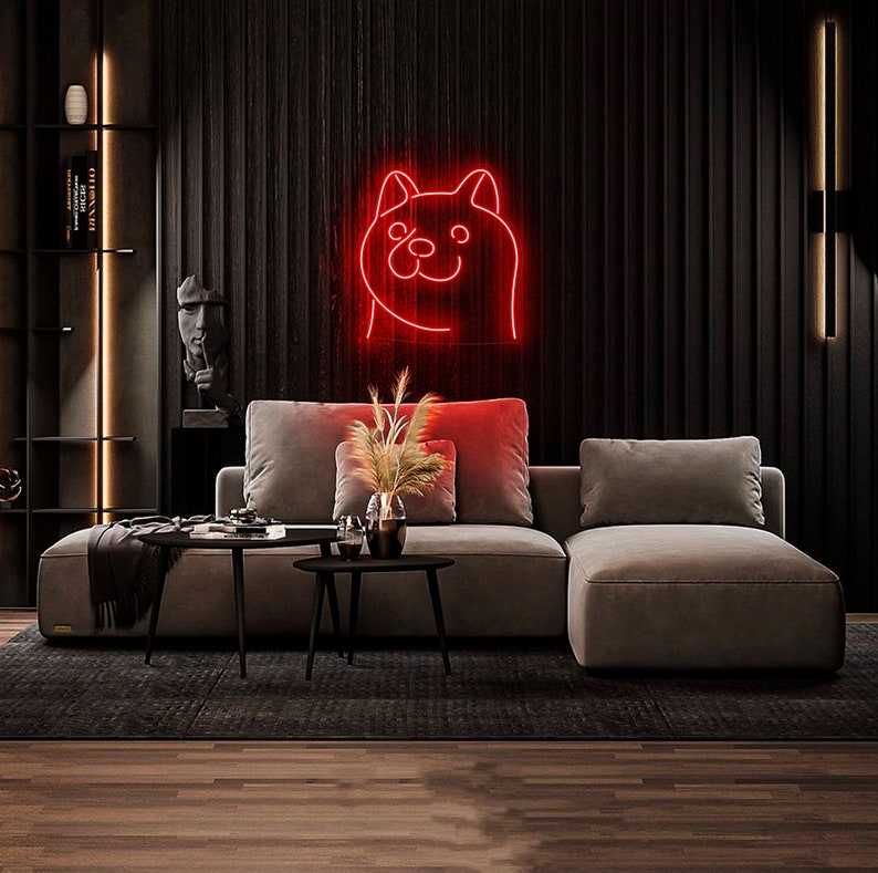 Shiba Inu Neon Sign, Pet Neon Sign, Dog Neon Sign, Animal Sign Wall ...