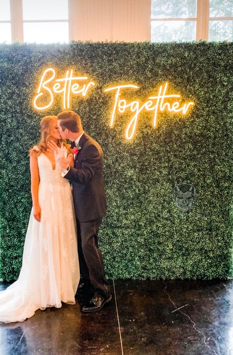 LED Neon Wedding custom sign Better together Etsy