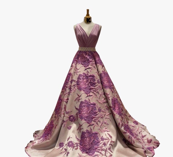 NEW Fabulous High Class Designer Floral Jacquard Brocade Fabric Garment 58" 