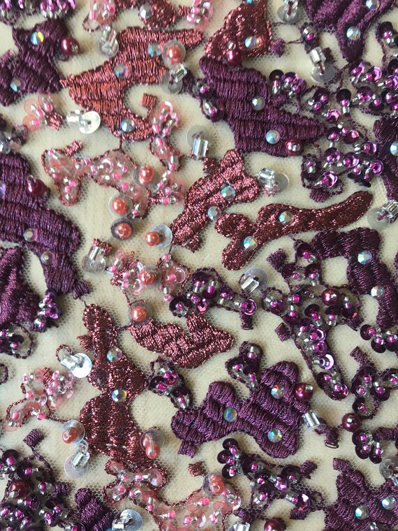 Superbe Ombré de perles Tulle et paillettes tissu de Tulle perles 96406a Superbe Ombré de perles Tulle et paillettes tissu de Tulle perles 96406a