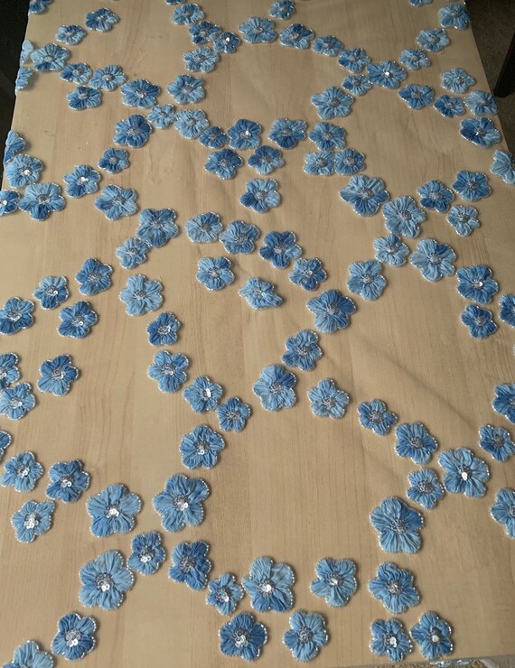 Superbe exclusif fait à la main en perles et et et paillettes pétales de Tulle tissu--4 mètres 9f6eec Superbe exclusif fait à la main en perles et et et paillettes pétales de Tulle tissu--4 mètres 9f6eec