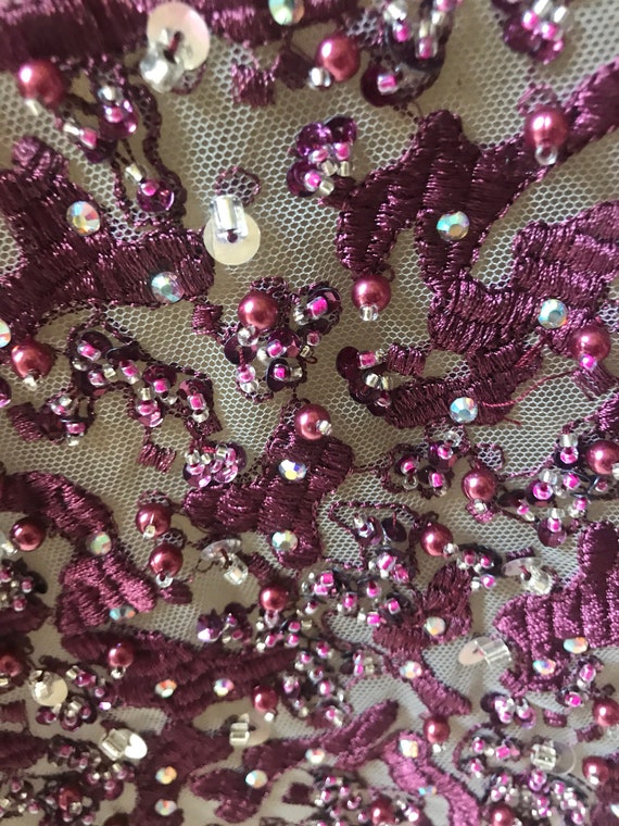 Superbe Ombré de perles Tulle et paillettes tissu de Tulle perles 96406a Superbe Ombré de perles Tulle et paillettes tissu de Tulle perles 96406a