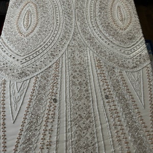 Absolutely Stunning Designer Haute Couture Heavily Beaded Fabric - - Sold per yard