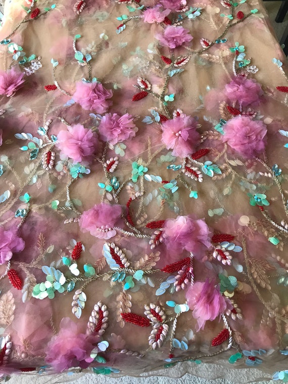 Superbe à Coutute coloré à Superbe la main en Tulle tissu--vendu par yard 9ff59e Superbe à Coutute coloré à Superbe la main en Tulle tissu--vendu par yard 9ff59e