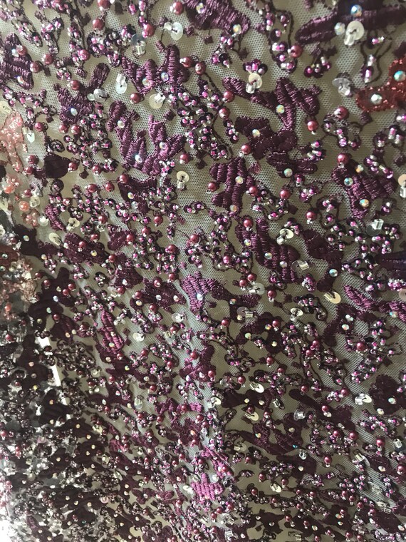 Superbe Ombré de perles Tulle et paillettes tissu de Tulle perles 96406a Superbe Ombré de perles Tulle et paillettes tissu de Tulle perles 96406a