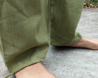 Greenish Tan Cotton Dignified Breathing Ecuadorian Business Hippie Pants