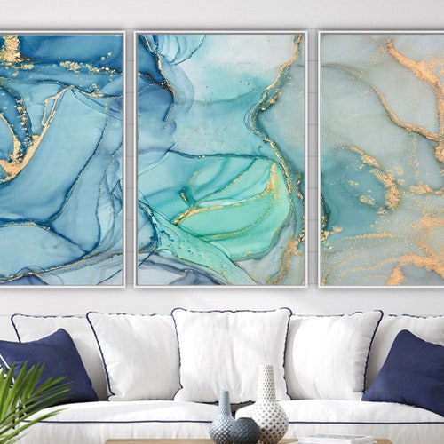 Large Three Panel Wall Art Vertical Set of 3 Triptych Canvas Etsy