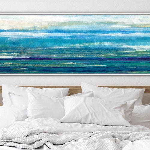 Large Abstract Seascape Canvas Wall Art Ocean Photo Etsy